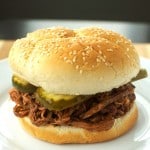 Crock Pot Pulled Barbecue Beef Sandwiches