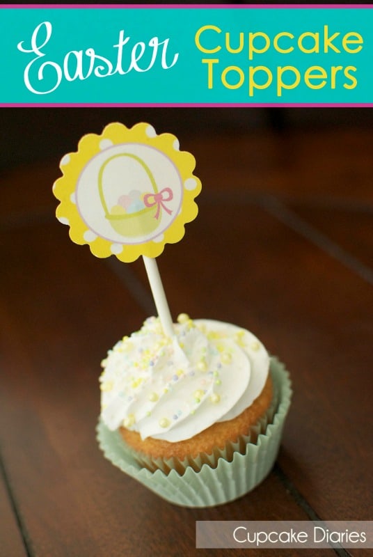 Free Printable Easter Cupcake Toppers