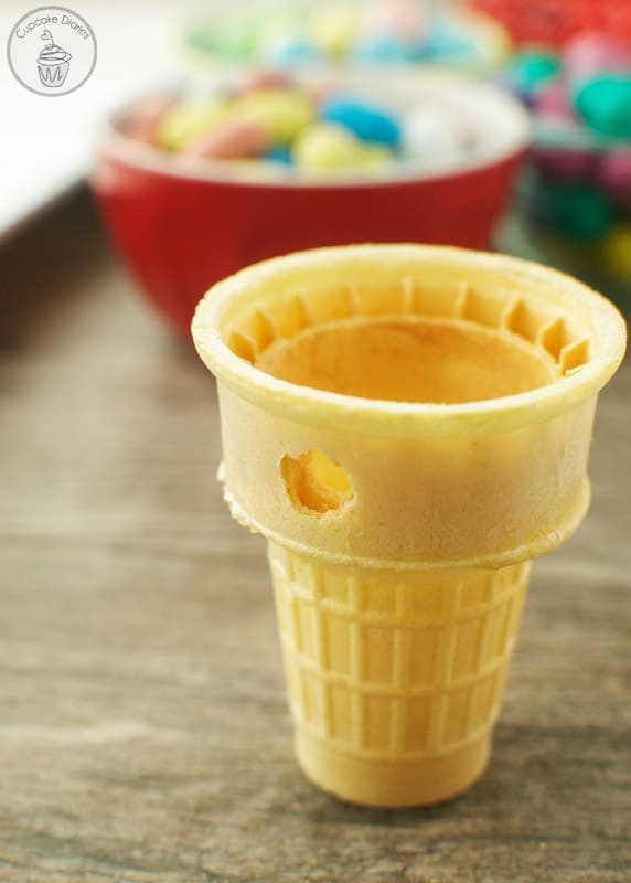 Ice Cream Cone Easter Baskets are perfect for an Easter party or as place settings for Easter dinner!
