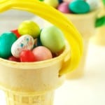 Ice Cream Cone Easter Baskets are perfect for an Easter party or as place settings for Easter dinner!