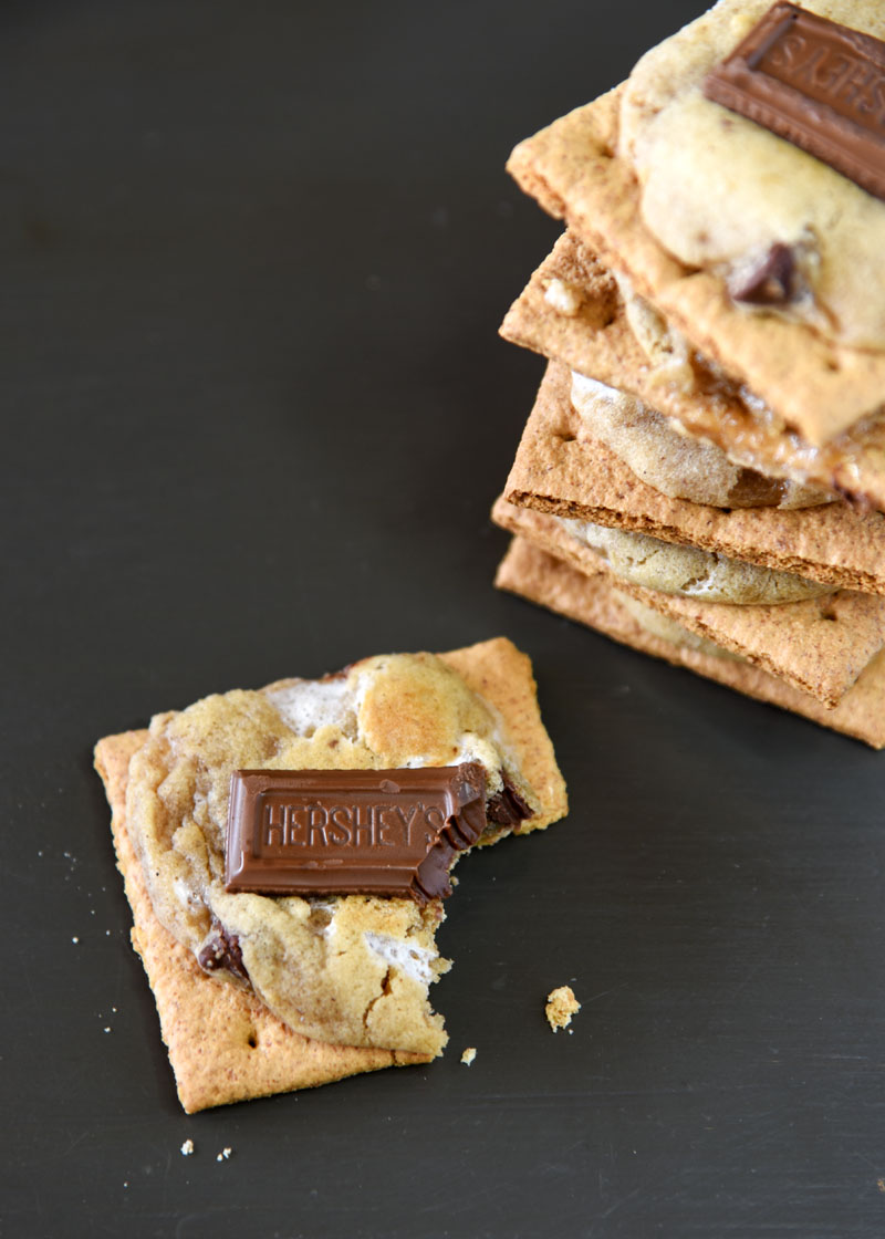 A s'more you can make all year round! S'more Cookies are baked on a graham cracker and they're so yummy!