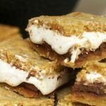 S'more Bars - Cookie bars layered with thick chocolate and gooey marshmallow. So good!