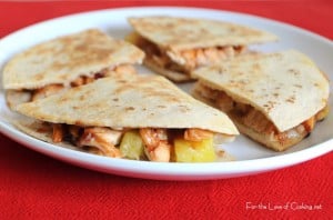 Barbecue Chicken and Pineapple Quesadillas