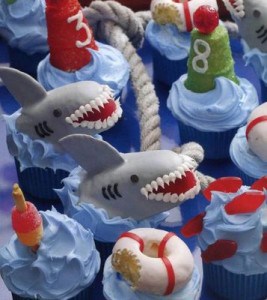 cupcake week shark cupcakes birthday hello giveaway cute sharkattack ornaments last christmas cake bakes corin cupcakediariesblog via seasidestyle