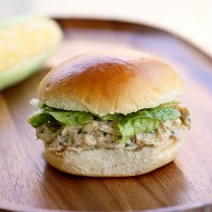 {Crock Pot} Chicken Caesar Sandwiches