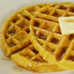 Pumpkin Waffles with Cinnamon Syrup