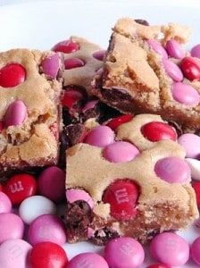 Valentine’s Day Brown Sugar Blondies