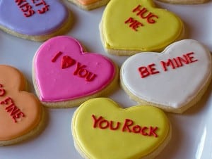 Conversation Heart Sugar Cookies