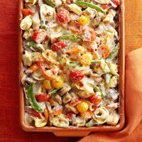 Tortellini and Garden Vegetable Bake