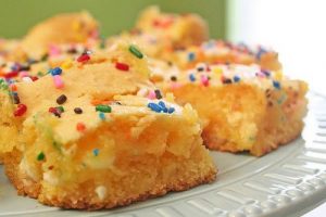 Cake Batter Blondies