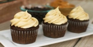 Chocolate Cupcakes with Peanut Butter Frosting