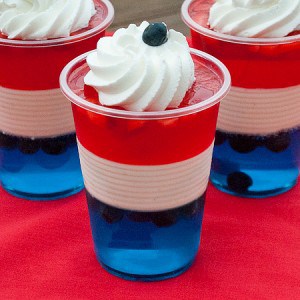 Red, White and Blue Jello Cups