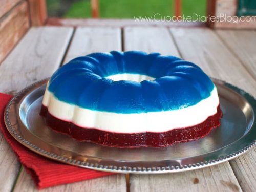 4th of July Red, White, and Blue Jell-O Mold…Easy and Tasty!