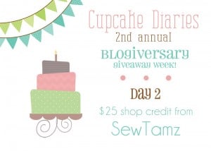 {Blogiversary Week} Day 2: SewTamz GIVEAWAY!