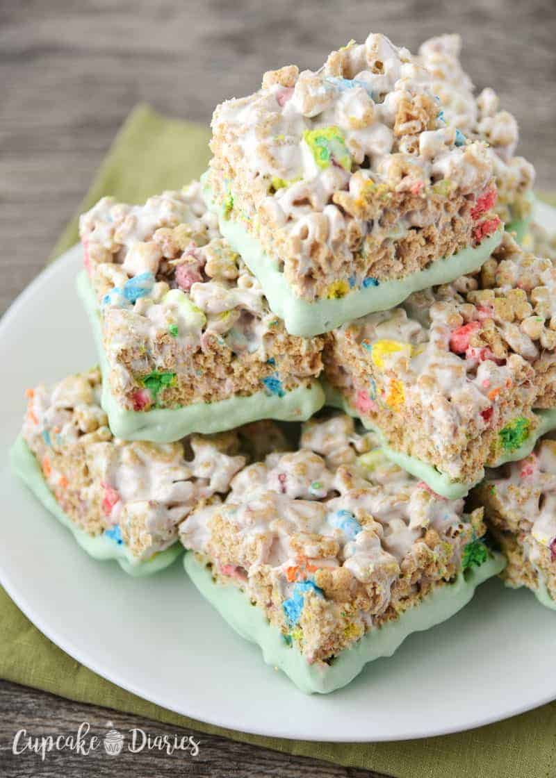 Lucky Charms Treats are the perfect treat for St. Patrick's Day. They're so easy to make and so yummy!