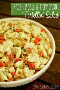 Fresh Basil & Pepperoni Tortellini Salad