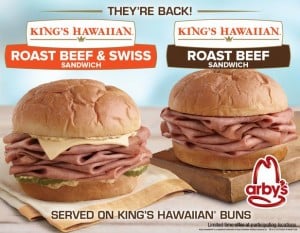 Arby’s King’s Hawaiian Roast Beef Sandwiches: They’re Back!
