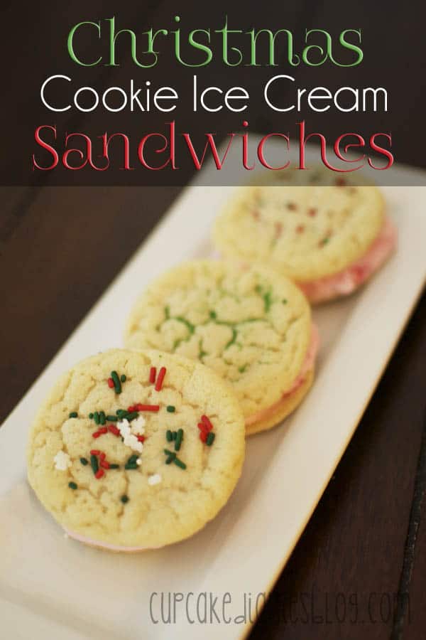 Christmas Cookie Ice Cream Sandwiches with NFRA Cupcake Diaries