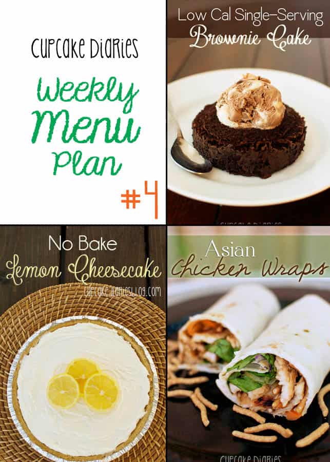 Weekly Menu Plan #4 - Cupcake Diaries