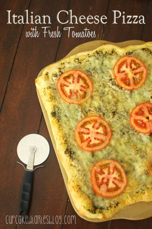 Italian Cheese Pizza with Fresh Tomatoes