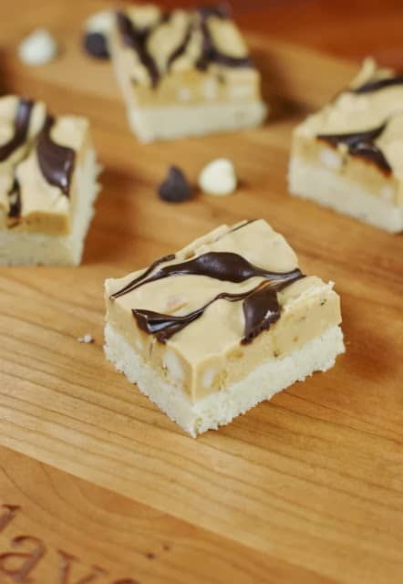 Marbled Peanut Butter and Chocolate Shortbread Bars 3