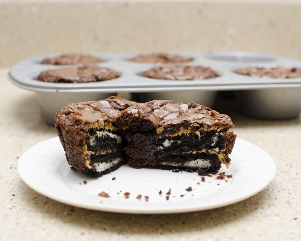 Peanut Butter Oreo Brownie Cups