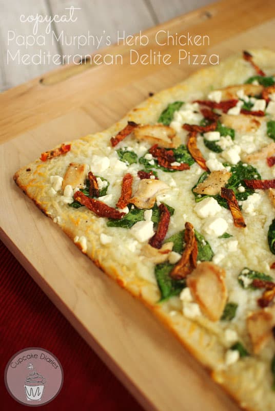 Copy Cat Papa Murphy's Garlic Chicken Pizza & Homemade Ranch dressing