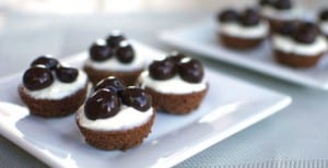 Chocolate Cranberries & Cream Brownie Bites