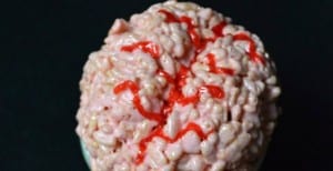 Rice Crispy Treat Zombie Brains {30 Days of Halloween – Day 20}