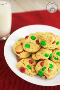 Christmas M&M Cookies