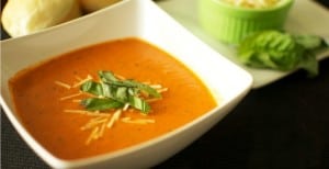 Creamy Tomato Basil Soup + Blendtec Giveaway!