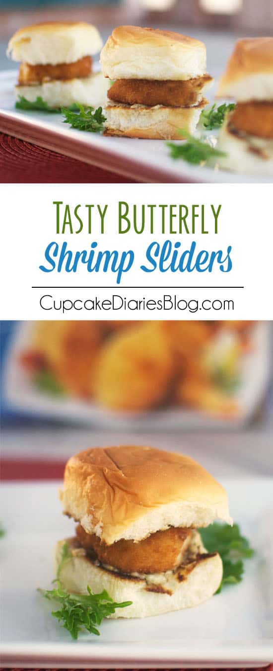 Tasty Butterfly Shrimp Sliders - Deliciously easy sliders featuring crispy butterfly shrimp and a creamy, tangy dressing. These are so good! #SamsClubSeafood #Ad