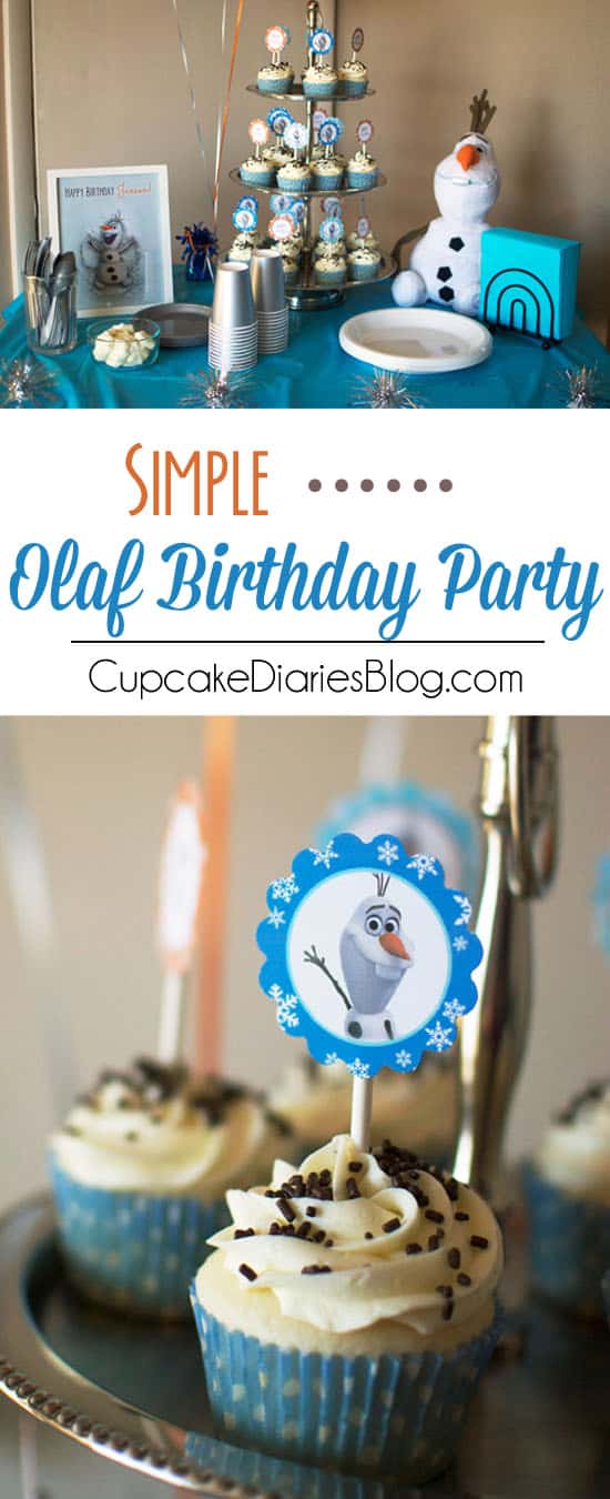 Simple Olaf Birthday Party - A darling Olaf party without all the work! Includes two FREE printables!