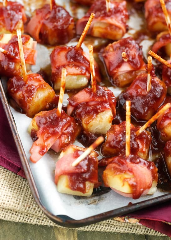Sweet 'n Sour Bacon Wrapped Pineapple