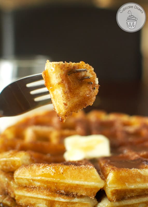 Churro Waffles - All the goodness of that county fair treat in a deliciously fluffy waffle. These are so yummy!