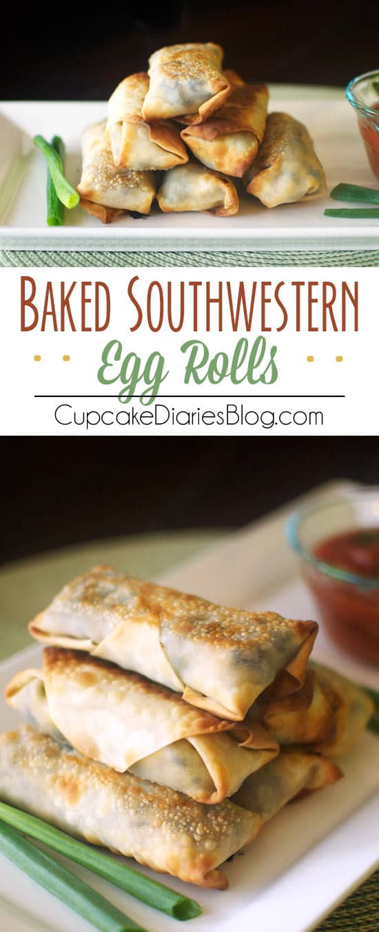 Baked Southwestern Egg Rolls - These egg rolls taste like they came out of a restaurant. And they're so easy!