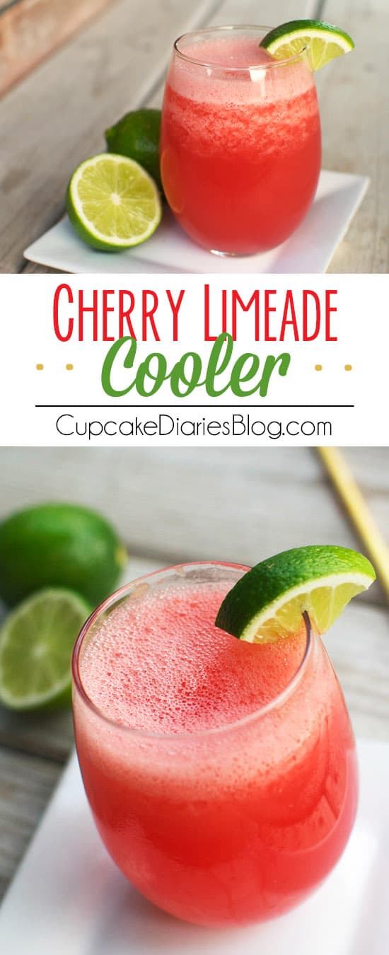 Cherry Limeade Cooler - A refreshing summer beverage with the perfect combination of sweet and tangy. Perfect for a hot day! #PourMoreFun #ad