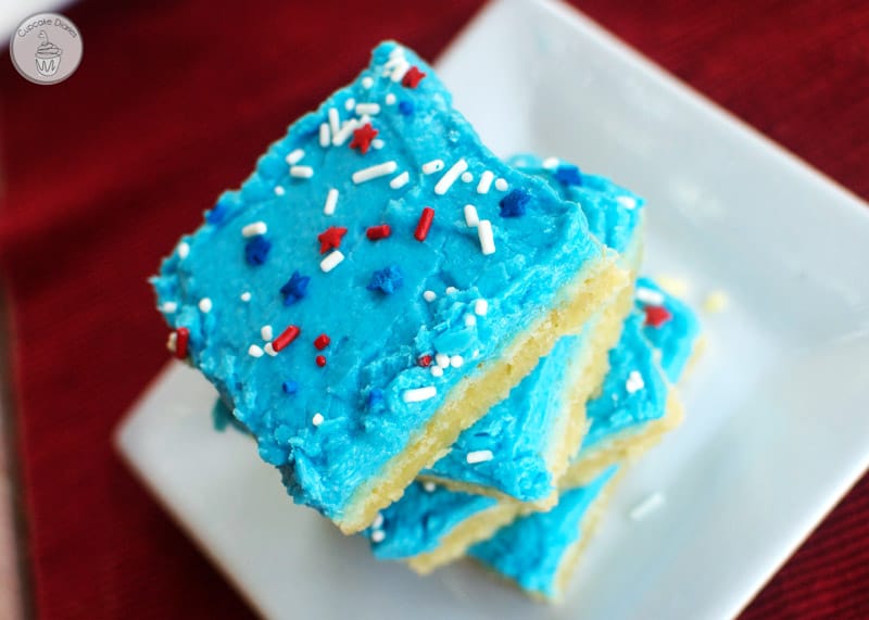 Patriotic Sugar Cookie Bars - The perfect treat for a 4th of July celebration! These bars are GOOD.