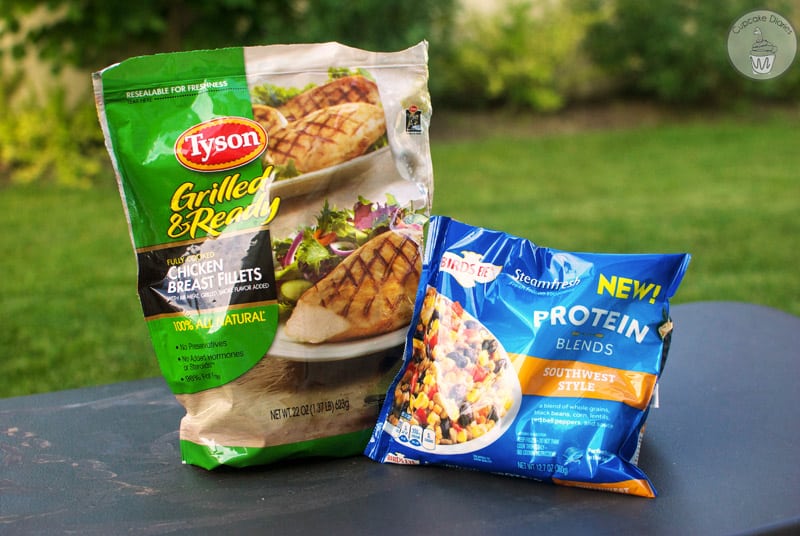 Southwestern Chicken Wraps - Grilled chicken breast slices with cheese and a southwestern bean and corn mixture. A perfect recipe for a quick weeknight meal! #FastFreshFilling #Pmedia #ad