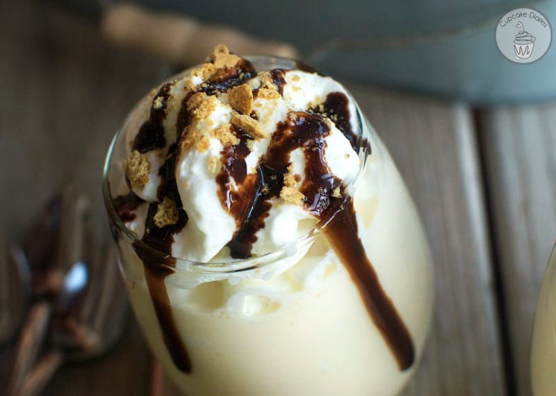 S'more Milkshake - The ooey gooey goodness of a s'more mixed up in a cool and creamy milkshake! Such a yummy treat for the summer.