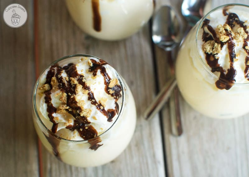 S'more Milkshake - The ooey gooey goodness of a s'more mixed up in a cool and creamy milkshake! Such a yummy treat for the summer.