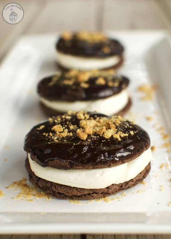 S'more Whoopie Pies - Decadent cookie sandwiches that taste like a gooey s'more! 