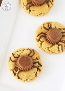 Peanut Butter Cup Spider Cookies