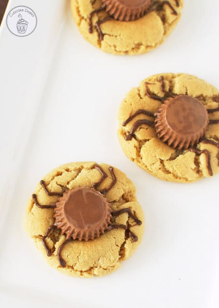 Peanut Butter Cup Spider Cookies