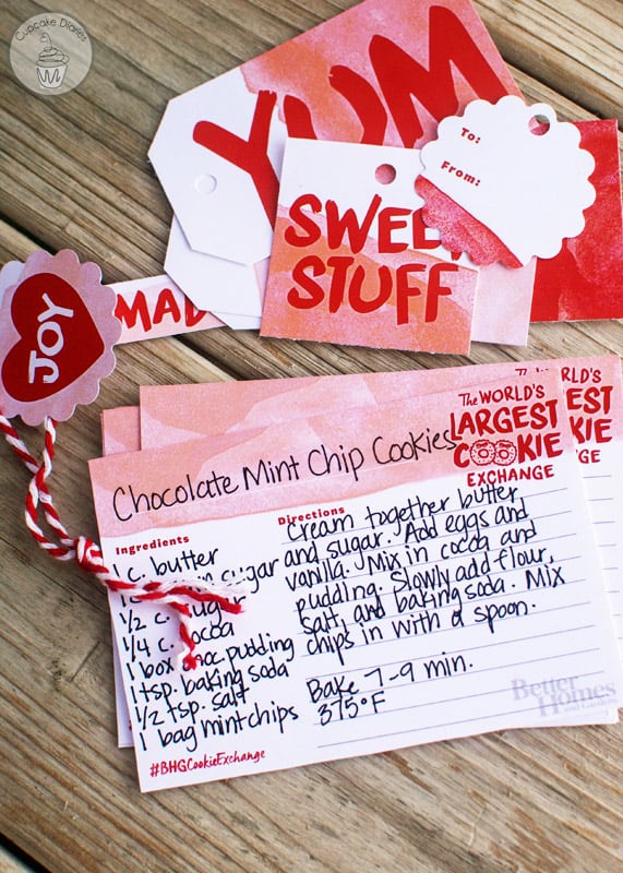 Better Homes and Gardens Cookie Exchange Tags and Recipe Cards