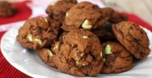 Chocolate Mint Chip Cookies