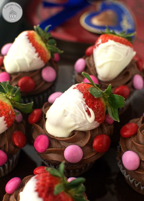 Chocolate Strawberry Cupcakes - A perfect treat for Valentine's Day!