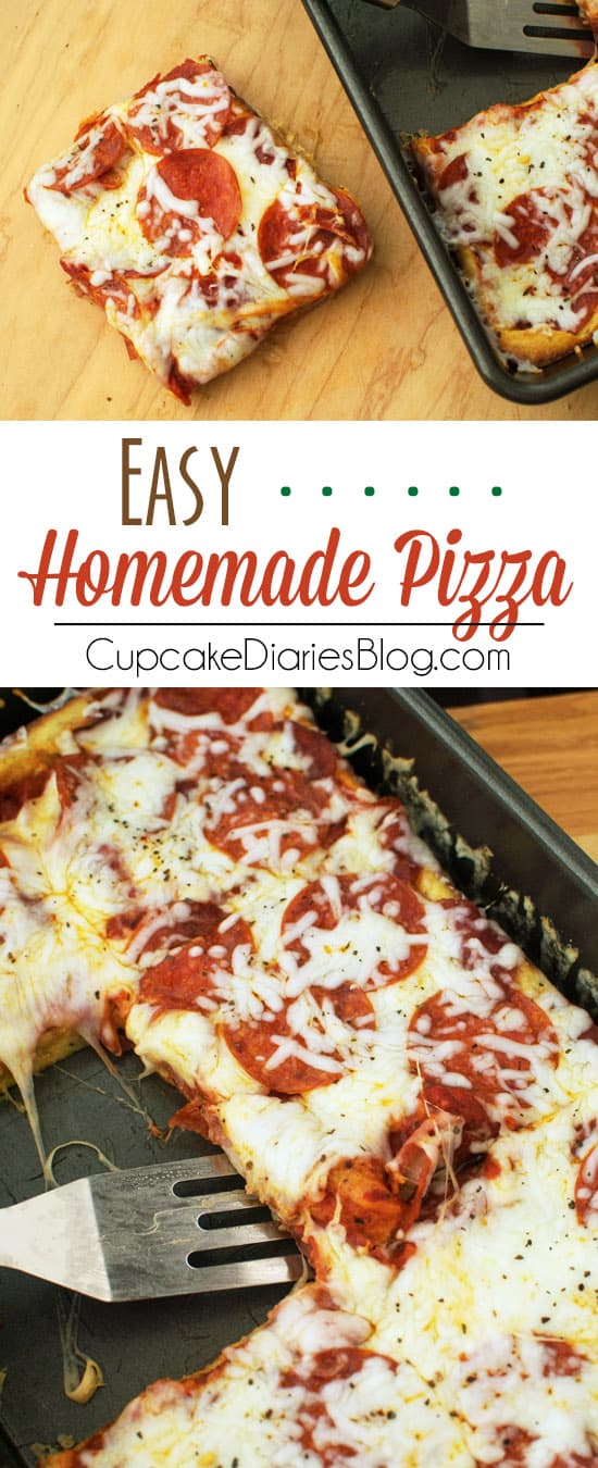 Easy Homemade Pepperoni Pizza Recipe - Cupcake Diaries
