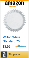 Wilton white cupcake liners on Amazon