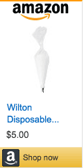 Wilton disposable 16-inch frosting bags from Amazon
